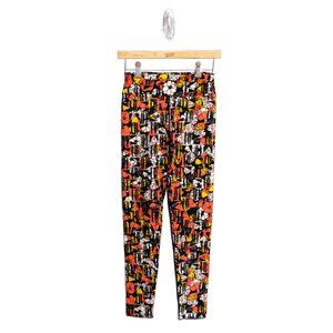 NWOT LuLaRoe Orange Graphic Floral Leggings One Size (OS)